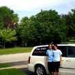 With our rented mini-van "Charlie", dedicated to Team Stacey