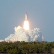Space Shuttle Discovery approximately 10 seconds after ignition
