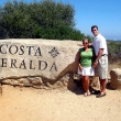 Ed and Alyssa at the "Costa Smeralda" in Sardinia, Italy. The "Costa Smeralda" aka the Emerald Coast is a popular vacation spot for Europeans.